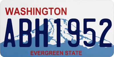 WA license plate ABH1952