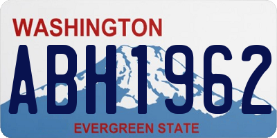 WA license plate ABH1962
