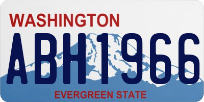 WA license plate ABH1966