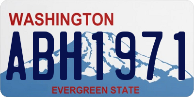 WA license plate ABH1971