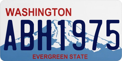 WA license plate ABH1975