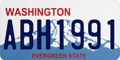 WA license plate ABH1991