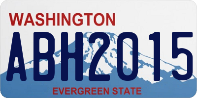 WA license plate ABH2015