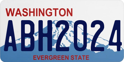 WA license plate ABH2024