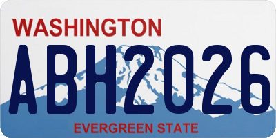 WA license plate ABH2026