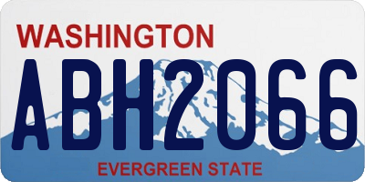 WA license plate ABH2066