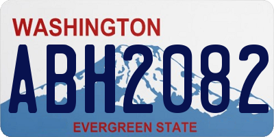 WA license plate ABH2082