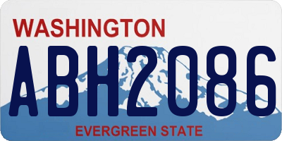 WA license plate ABH2086