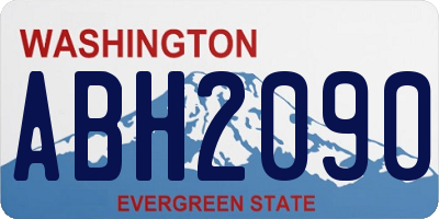 WA license plate ABH2090