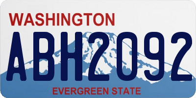 WA license plate ABH2092