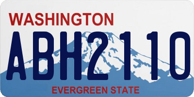WA license plate ABH2110