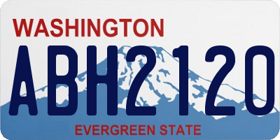 WA license plate ABH2120