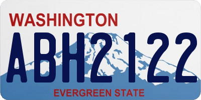 WA license plate ABH2122