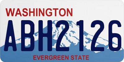 WA license plate ABH2126