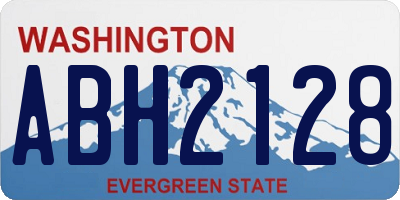 WA license plate ABH2128