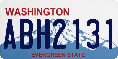 WA license plate ABH2131