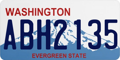 WA license plate ABH2135