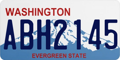 WA license plate ABH2145