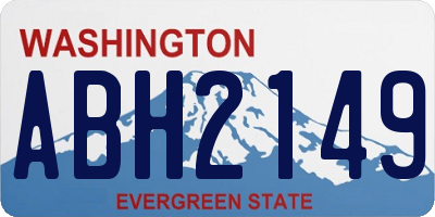 WA license plate ABH2149
