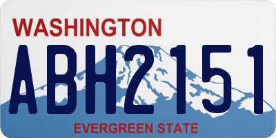 WA license plate ABH2151