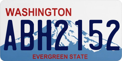 WA license plate ABH2152