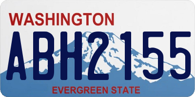 WA license plate ABH2155