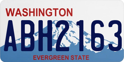 WA license plate ABH2163
