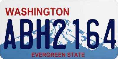WA license plate ABH2164