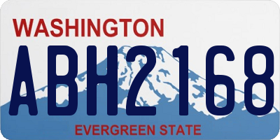 WA license plate ABH2168