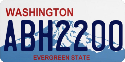 WA license plate ABH2200