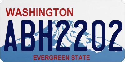 WA license plate ABH2202