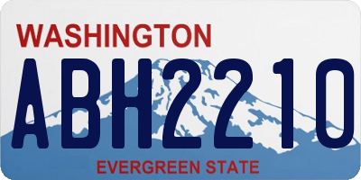WA license plate ABH2210