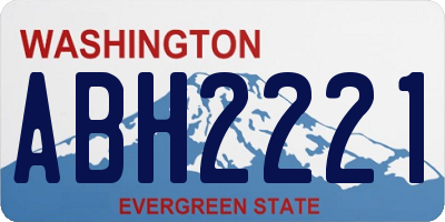 WA license plate ABH2221
