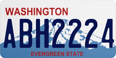 WA license plate ABH2224