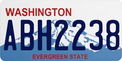 WA license plate ABH2238