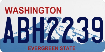 WA license plate ABH2239