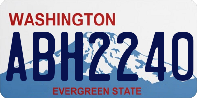 WA license plate ABH2240