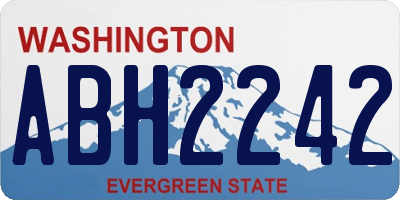 WA license plate ABH2242