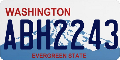 WA license plate ABH2243