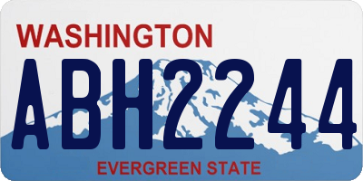 WA license plate ABH2244