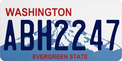 WA license plate ABH2247