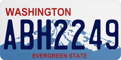 WA license plate ABH2249