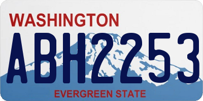 WA license plate ABH2253