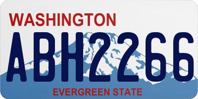 WA license plate ABH2266
