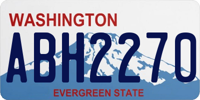 WA license plate ABH2270