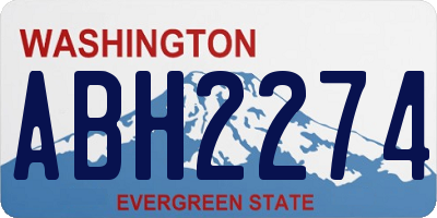 WA license plate ABH2274