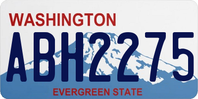 WA license plate ABH2275