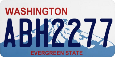 WA license plate ABH2277