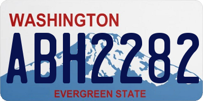 WA license plate ABH2282
