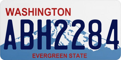 WA license plate ABH2284